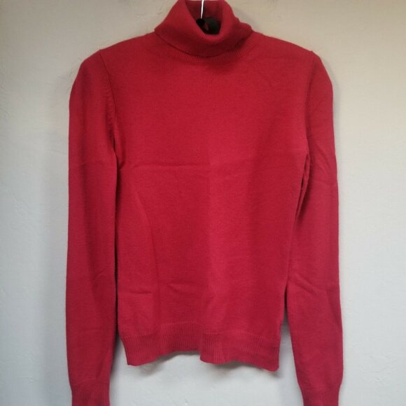 Liz Claiborne Golf Women Cashmere Turtleneck Pullover Sweater XS Red Long Sleeve - Picture 1 of 6